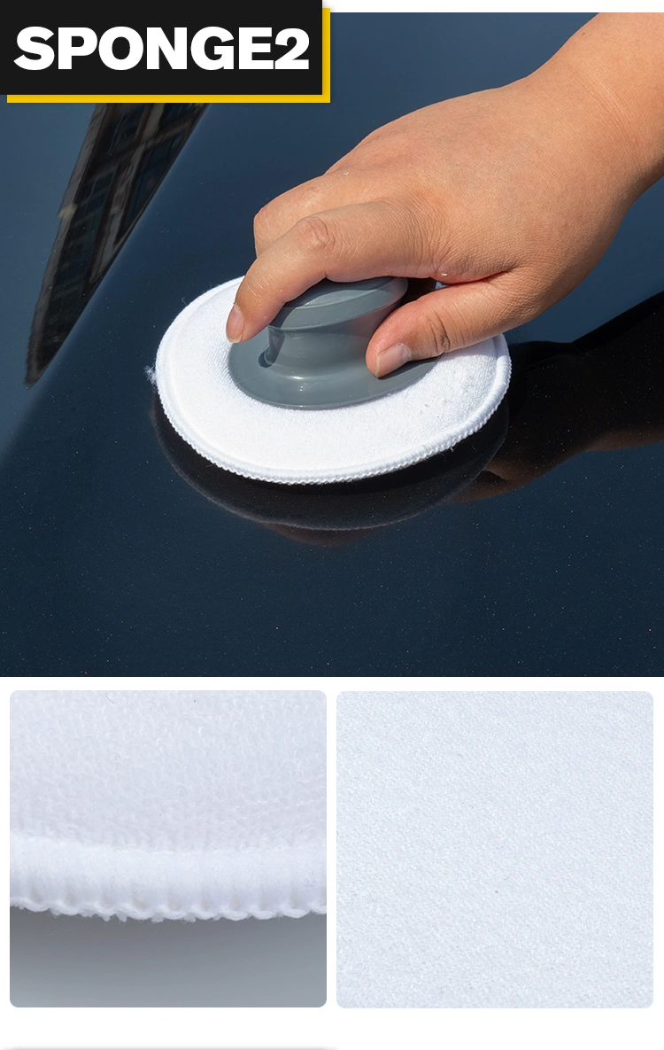 High Quality Microfiber Car Wash Towel Polishing Applicator Pad Cleaning Sponge for Car Wash